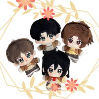 Attack On Titan 10cm Plush Doll Levi Eren Mikasa Hange Cute Stuffed Figure Cartoon Soft Toy Fans Collection Birthday Gift