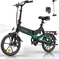 AliExpress HITWAY Electric Bike 250W Foldable Pedal Assist E Bike with 7.8Ah Battery without accelerator, 16 inch for Teenager and Adults