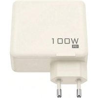 100W GaN Fast Charger with 3-Port (2C1A) PD EU Plug for iPhone Samsung Laptops - High-Speed Charging for Multiple Devices