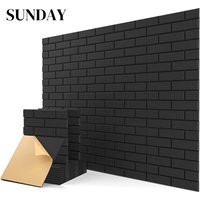 Faux Brick Acoustic Panels Wall Stickers Self Adhesive Felt Soundproof Wall Decoration Sound Absorption Wall Sticker 11.8*11.8in