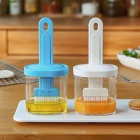 1pc High Temperature Resistant Oil Brush with Bottle for Kitchen Barbecue accessories Convenient Seasoning and Honey Bottle