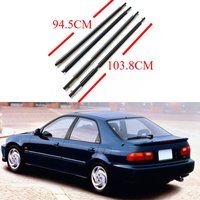 4 Pieces Window Glass Rubber Molding Trim for Honda Civic 1991-1995 EG9 5 Door Weatherstrip 72950-SR4-003