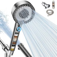 High Pressure Shower Head Multiple Spray Modes ON/OFF Switch Handheld Shower Head Water Saving Anti-clog Nozzles