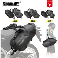Rhinowalk Motorcycle Side Bag 100% Waterproof 2 Pieces Portable 18L/28L/48L Large Capacity Motor Pannier Bag Riding Saddlebag