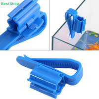 ā½4Pcs Aquarium Hose Holder Clips,Adjustable Plastic Pipe Fixing Clamp for Fish Tank Water Change Siphon Hose,Bucket Rim Mount