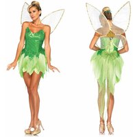 Women 2 Piece Cosplay Costume, Glitter Sequins Fairy Elf Dress with Butterfly Wing Fairy Costume for Themed Party