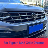 For VW Tiguan MK2 Front Grille Chrome 2021 2022 2023 2024 Tiguan Grill Chrome Plated Decorative Strip Car styling Accessory