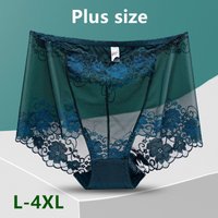 Lingerie sexy sous-vêtements femmes ropa mujer grande taille taille haute maille creuse sans couture culottes slips lenceria sensuel mujer bragas