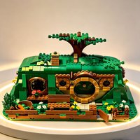 MOC Hobbit Hole Building Blocks Set, Lord of The Rings Bag End House Model Assembly Bricks Festival Party Gifts