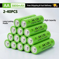 2-40pcs 1.5V AA Rechargeable Battery 3800mAh Alkaline Batteries for LED Flashlight Toys Remote Control Replace Ni-MH Batery