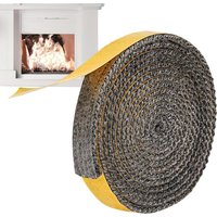Fireplace Seal Rope Self-Adhesive Fiberglass Sealing Tape Temperature Resistant Furnace Stoves Door Gasket Tape for Fireplace