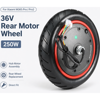 36V Rear Motor Wheel for Xiaomi M365 Pro Pro2 Electric Scooter 250W 350W 500W Hub Motor Tire Assembly Repair Part