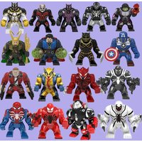 Superhero Building Block Toy Action Figure Model Green Giant Spider Man Children's Assembly Block Toy Birthday Gift