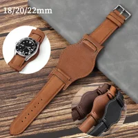 Vintage Cowhide Leather Strap Watch Band 18mm 20mm 22mm Universal Replacement Wristband for Omega Bracelet for Seiko Accessory