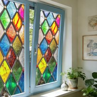 1 Pcs Art Glass Window Cling - Static Frosted for Decor & Privacy - Matte Static Film - Ideal for Home Door and Window Glass