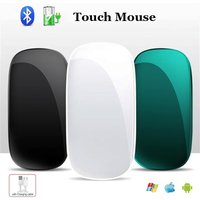 Magic Mouse For Apple Wireless Bluetooth Rechargeable Ergonomic Mause Silent Arc Touch Control Mice For Microsoft Mac iPad PC