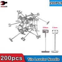 50-200pcs Tile Leveling System Replace Steel Needle Ceramic Tile Leveling Device Leveler Adjuster Construction Tools 0.9/1.5mm