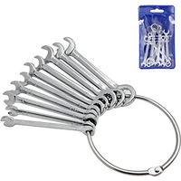 10pcs Without Ring Mini Wrenches Set Portable Key Ring Spanner Explosion-proof Pocket British/Metric Type
