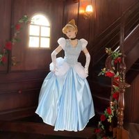 Disney Cinderella Cosplay Costume Uniform Outfit Women Party Princess Dress Game Halloween Xmas Carnival Full Set