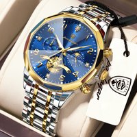 POEDAGAR Luxury Original Men's Watches Chronograph Stainless Steel Quartz Male Watch Waterproof Luminous Fashion Men Clock Reloj