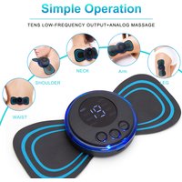 Portable Neck Massager with 8 Massage Modes and 19 Levels of Stimulation Mini Patch Style Neck Soothing and Pain Relief Tool