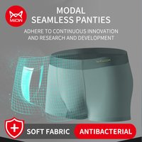 MiiOW 3 pièces Modal sous-vêtements pour homme Boxer hommes hanche soulever antibactérien Cuecas Sexy hommes culottes boxeurs Shorts caleçons Boxershorts