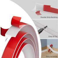 1PC 3/2/1M Quarter Round Molding Trim Peel and Stick Caulk Strip Flexible Shower Threshold Bathroom/Kitchen Countertop