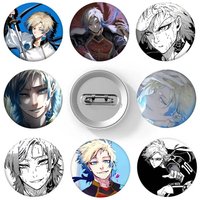 Anime B-Blue Lock Michael Kaiser Round Badge Creative Brooch Clothing Backpack Accessories Lapel Pin