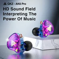 Original QKZ AK6 PRO headset HiFi fever bass in-ear wired mobile phone computer headset monitor with microphone