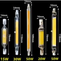 LED R7s COB Glass Tube 78mm 189mm 118mm J78 J118 High Power COB Light Bulb AC110V 120V 130V 220V 240V Home Replace Halogen Lamp