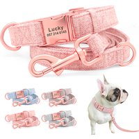 Personalized Dog Collar Custom Nylon Dog Collar Engraved Name ID Adjustable For Small Medium Large Dog Chihuahua Pitbull