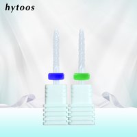 HYTOOS Under Nail Cleaner White Ceramic Nail Drill Bit for Remove Gel Tool Pro Manicure Drill Bits for Nail Technicians