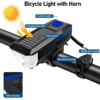 AliExpress NONE Bicycle Night Light, Solar Charging, Dual-Purpose Horn, Strong Light Flashlight, Safety Cycling Headlight, Ipx5 Waterproof for Adults and Children