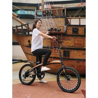 AliExpress TLXT Cross Life Folding Bicycle 20 Inch Shock Absorption Portable Ultra-light Disc Brake Speed Change Men And Women Adult Road Bike