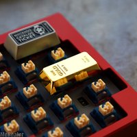 Custom Keycaps Gold Bar Theme Profile Mechanical Keyboard Zinc Alloy Keycaps Tablet Laptop Gaming Computer Keyboard Keycap Gift