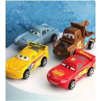 4pcs Disney Lightning McQueen simulation car model toys, suitable for holiday gift giving and desktop decoration ornaments