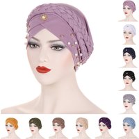 Multicolored Beaded Headband Hijab Scarf Undercap Abaya Hijabs For Woman Muslim Abayas Turbans Turban Instant Head Wrap Women