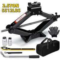 Hochleistungs-Scherenwagenheber 2,5 Tonnen (5511 lbs) Reifenwechsel-Set mit Radmutternschlüssel - Notfall-Kit für Auto, SUV, MPV