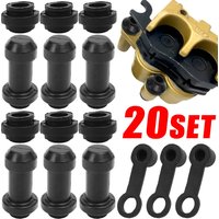 Brake Caliper Rubber Dust Boot Set Motorcycle Electric Bike Scooter Bleeder Screw Cap Dustproof Cover Kit Motorbike Accessories