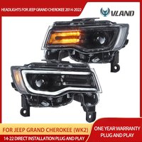 Vland 2014-2022 Grand Cherokee (WK2) LED-Scheinwerfer mit Startanimation/ Blaues Tagfahrlicht