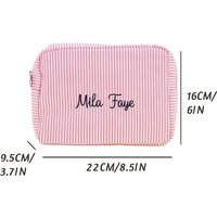Custom Makeup Bag, Bridal Gift Wedding Present, Personalized Bridesmaid Gift, Wedding Gift, Travel Toiletry Bag, Makeup Bag