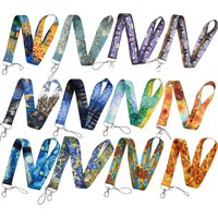 Van Gogh Painting Sunflowers Starry Night Lanyards for Key Neck Strap For Card Badge Gym Keychain Keyring DIY Accessories Gifts