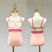Embroidered Ballet Leotards for Girls Performance Dance Wear Children's Ballet Tutu outfits Leotard with Skirt Gymnastics Romper