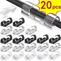 Cable Clips Organizer Drop Wire Holder Cord Management Self-Adhesive Cable Manager Fixed Clamp Wire Winder For Earphones Mouse