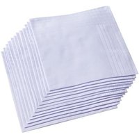 Men's Pure White 100% Cotton Handkerchief