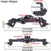 1:10 RC Car Front and Rear Portal Axle Set for 1/10 RC Rock Crawler Axial SCX10 II Spiral 90046 90047 D90 RC4WD Upgrades Parts