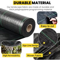 Weed Barrier Fabric Ground Cover, Water Permeable & Breathable, Effectively Control Weeds for Garden, Farm and Orchard
