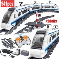 941pcs City Electric Harmony Rail Remote Control Building Blocks High-speed Rail Train Track RC Car Brick Toy for Children Gifts