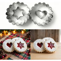 2Pcs Stainless Steel Cookie Cutter Durable Baking And Decorating Cookie Cutters Suitable for Christmas, Easter, Valentine'S Day