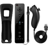 2 in 1 Wireless Bluetooth Remote Controller For Wii Wii U Controle Optional Motion Plus Gamepad Nunchuck Set With Silicone Case